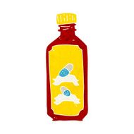 cartoon old bottle of pills N6