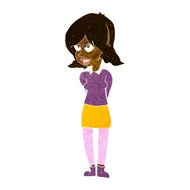 cartoon annoyed woman N104