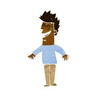 cartoon happy man N272
