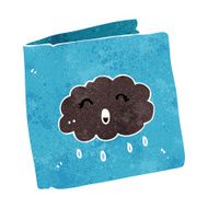 cartoon card with cloud pattern N5