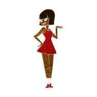 cartoon pretty woman N152