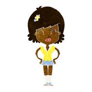 cartoon happy woman N146