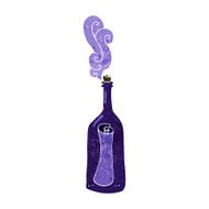 cartoon letter in a bottle N17