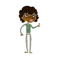 cartoon woman giving thumbs up symbol N34
