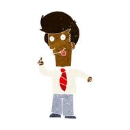 cartoon office man with crazy idea N7