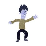 cartoon happy vampire man N17