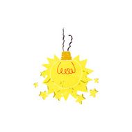 cartoon shining light bulb N3