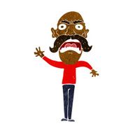 cartoon angry old man N85