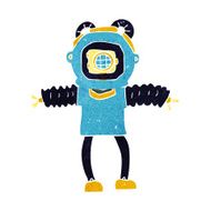 cartoon deep sea diver N17