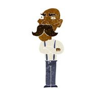 cartoon angry old man N86