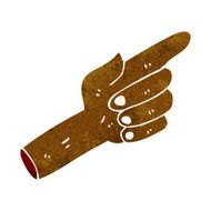 cartoon pointing hand N36