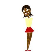 cartoon happy woman N147