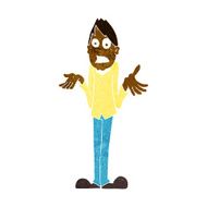 Cartoon Man Shrugging Shoulders N44