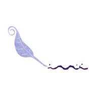 cartoon feather quill N6