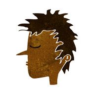 cartoon male face N10