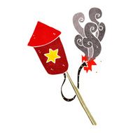cartoon firework with burning fuse N6