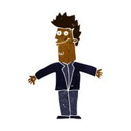cartoon happy man with open arms N7