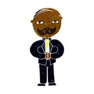 cartoon old man with mustache N14