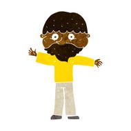 cartoon happy man with beard N27