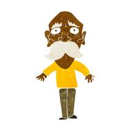 cartoon sad old man N12