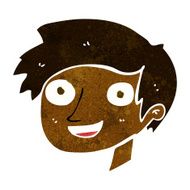 cartoon happy boy face N24