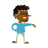 cartoon man making dismissive gesture N10