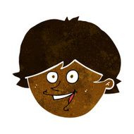 cartoon happy boy face N25
