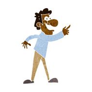 cartoon man pointing and laughing N22