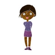 cartoon surprised girl N12