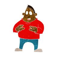 cartoon excited overweight man N6