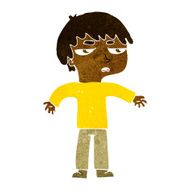 cartoon annoyed boy N20