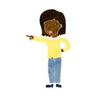 cartoon woman pointing N117