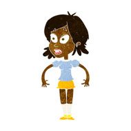 cartoon surprised woman N125