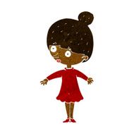 cartoon surprised woman N126