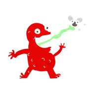 cartoon frog catching fly N9