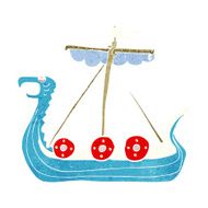 Cartoon Viking Ship N22