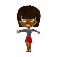 cartoon woman giving thumbs up symbol N35