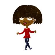 cartoon smug looking woman N5