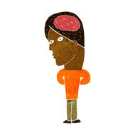 cartoon man with big brain N6