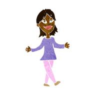 cartoon woman with no worries N19