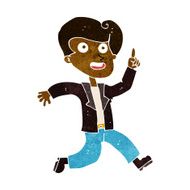 cartoon man with great idea N25