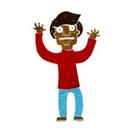 cartoon terrified man N154