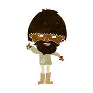 cartoon hippie man in wellington boots N6