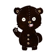cute cartoon black bear N25