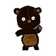 cute cartoon black bear N26