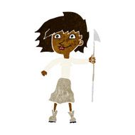 cartoon woman with spear N6