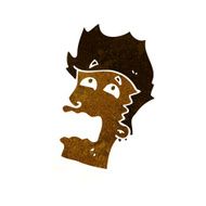 cartoon frightened man N62