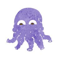 cartoon alien squid face N16