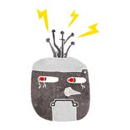 cartoon robot head N43