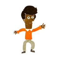 Cartoon Man Waving N22